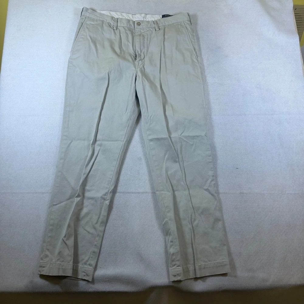Polo‎ Ralph Lauren Mens Classic Fit Chinos Khaki Tan Twill Pants 36x30